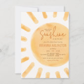 Little Sunshine | Boho Gender Neutral Baby shower Kaart (Voorkant)