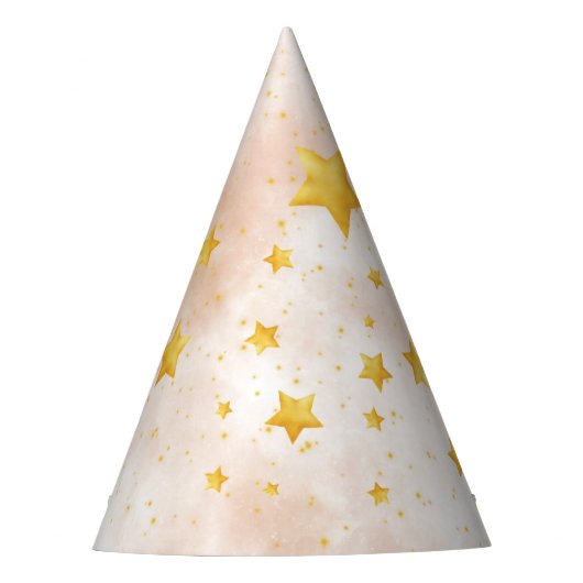 Little Sunshine Boho Rainbow Gold Star Birthday Feesthoedjes (Voorkant)