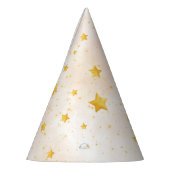 Little Sunshine Boho Rainbow Gold Star Birthday Feesthoedjes (Links)