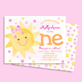 Little Sunshine Budget 1st Birthday Invitation