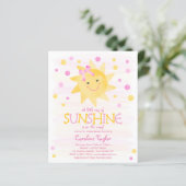 Little Sunshine Budget Baby shower Invitation (Staand voorkant)