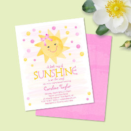 Little Sunshine Budget Baby shower Invitation