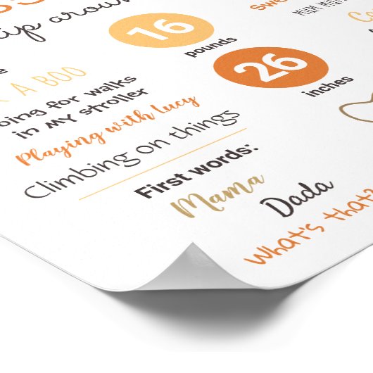 Little Sunshine Eerste reis Zon Verjaardag mijlpal Poster (Hoek)