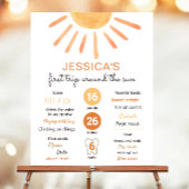 Little Sunshine Eerste reis Zon Verjaardag mijlpal Poster