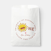 Little Sunshine Eerste Verjaardag Bedankt voor Kom Bedankzakje (Voorkant)