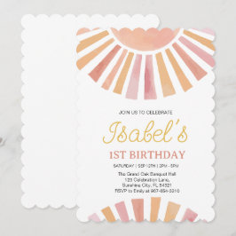 Little Sunshine Eerste verjaardag, Sunshine 1e Geb Kaart