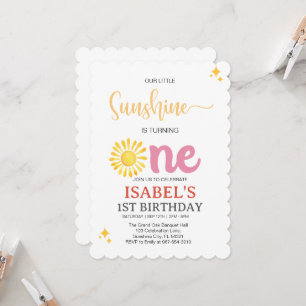 Little Sunshine Eerste verjaardag, Sunshine 1e Geb Kaart