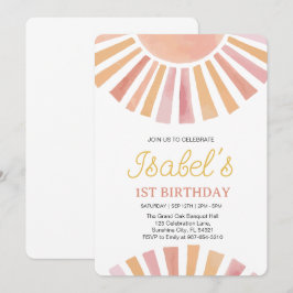 Little Sunshine Eerste verjaardag, Sunshine 1e Geb Kaart