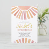 Little Sunshine Eerste verjaardag, Sunshine 1e Geb Kaart (Staand voorkant)