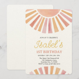 Little Sunshine Eerste verjaardag, Sunshine 1e Geb Kaart