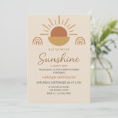 Little Sunshine Gender Neutral Boho Baby Shower  Kaart (Staand voorkant)