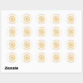 Little Sunshine Gepersonaliseerd Baby shower Ronde Sticker (Vel)