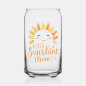 Little Sunshine" Gepersonaliseerde drankenset Blikvorm Glas (Voorkant)
