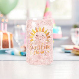 Little Sunshine" Gepersonaliseerde drankenset Blikvorm Glas