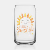 Little Sunshine" Gepersonaliseerde drankenset Blikvorm Glas (Achterkant)