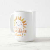 Little Sunshine gepersonaliseerde mok (Voorkant links)