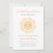 Little Sunshine Girl Baby shower Kaart (Voorkant)