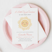Little Sunshine Girl Baby shower Kaart