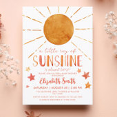 Little Sunshine Girl Whimsical Baby shower Kaart