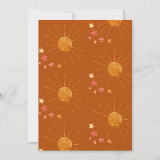 Little Sunshine Girl Whimsical Baby shower Kaart (Achterkant)