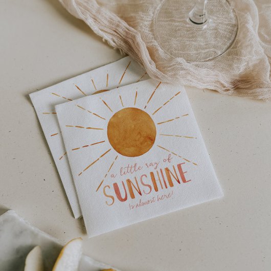 Little Sunshine Girl Whimsical Baby shower Servet