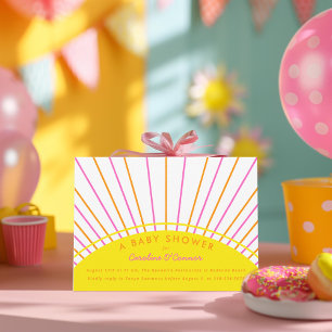 Little Sunshine is onderweg neutraal Baby shower Kaart