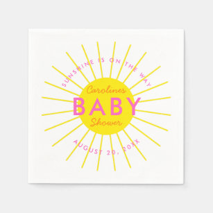 Little Sunshine is onderweg neutraal Baby shower Servet