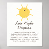 Little Sunshine Late Night Luierspelbord Poster (Voorkant)