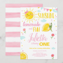 Little Sunshine Lemonade Pink Girl Lemon Verjaarda