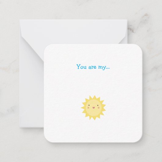 Little Sunshine Mini Bedankt voor je briefkaart (Voorkant)