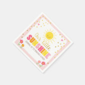 Little sunshine papier servet roze gouden limonade (Hoek)