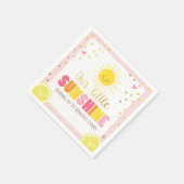 Little sunshine papier servet roze gouden limonade (Hoek)