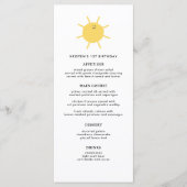 Little Sunshine Party Menu (Voorkant)