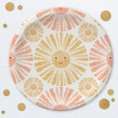 Little Sunshine Pattern Baby shower Papieren Bordje
