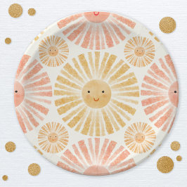 Little Sunshine Pattern Baby shower Papieren Bordje
