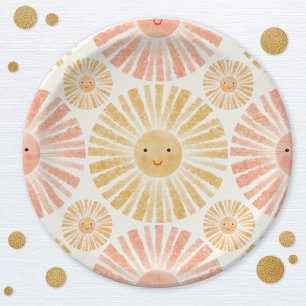 Little Sunshine Pattern Baby shower Papieren Bordje