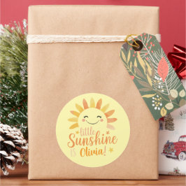 Little Sunshine Persoonlijke Ronde Sticker