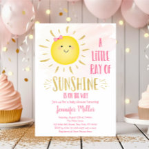 Little Sunshine Pink & Gold Baby shower