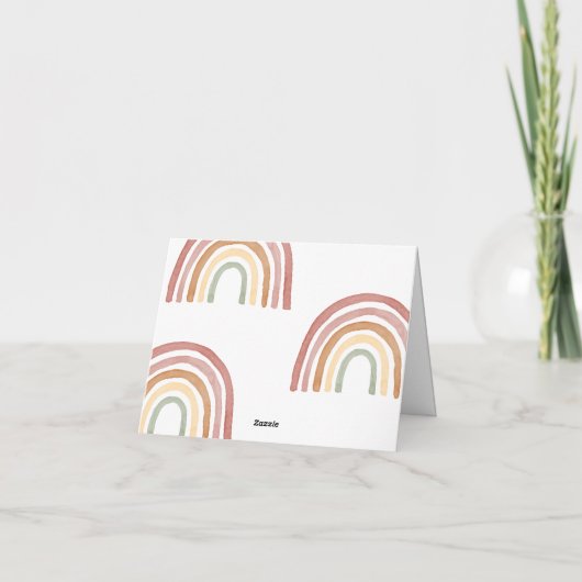 Little Sunshine Rainbow Dank u kaart (Achterkant)