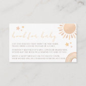 Little Sunshine regenboog Zonneboek voor baby show Informatiekaartje (Voorkant)