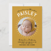 Little Sunshine Retro Foto Collage Geboorte Aankondiging (Voorkant)