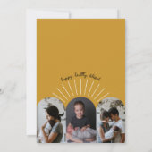 Little Sunshine Retro Foto Collage Geboorte Aankondiging (Achterkant)