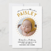 Little Sunshine Retro Foto Collage Geboorte Aankondiging (Voorkant)