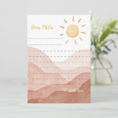 Little Sunshine Time Capsule Notitie Bericht Kaart (Staand voorkant)