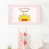 Little Sunshine Verjaardag Happy Birthday Party Spandoek (Insitu)