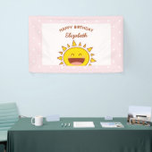 Little Sunshine Verjaardag Happy Birthday Party Spandoek (Beurs)