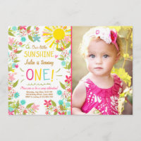 Little Sunshine Verjaardagsfeestje Uitnodiging Blo