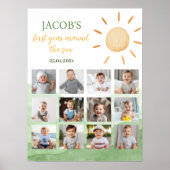 Little Sunshine Verjaardagsfoto Milestone Poster (Voorkant)