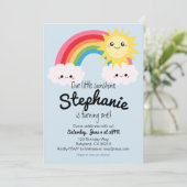 Little Sunshine Verjaardagsuitnodiging Kaart (Staand voorkant)