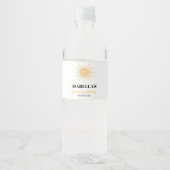 Little Sunshine Waterfles Label Verjaardag Etiket (Voorkant)